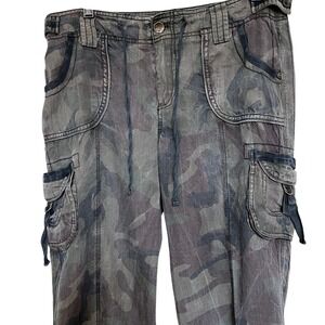 Anthropologie Marrakech Womens 29 Camo Cargo Pants Cinch Hem Utility Gorpcore